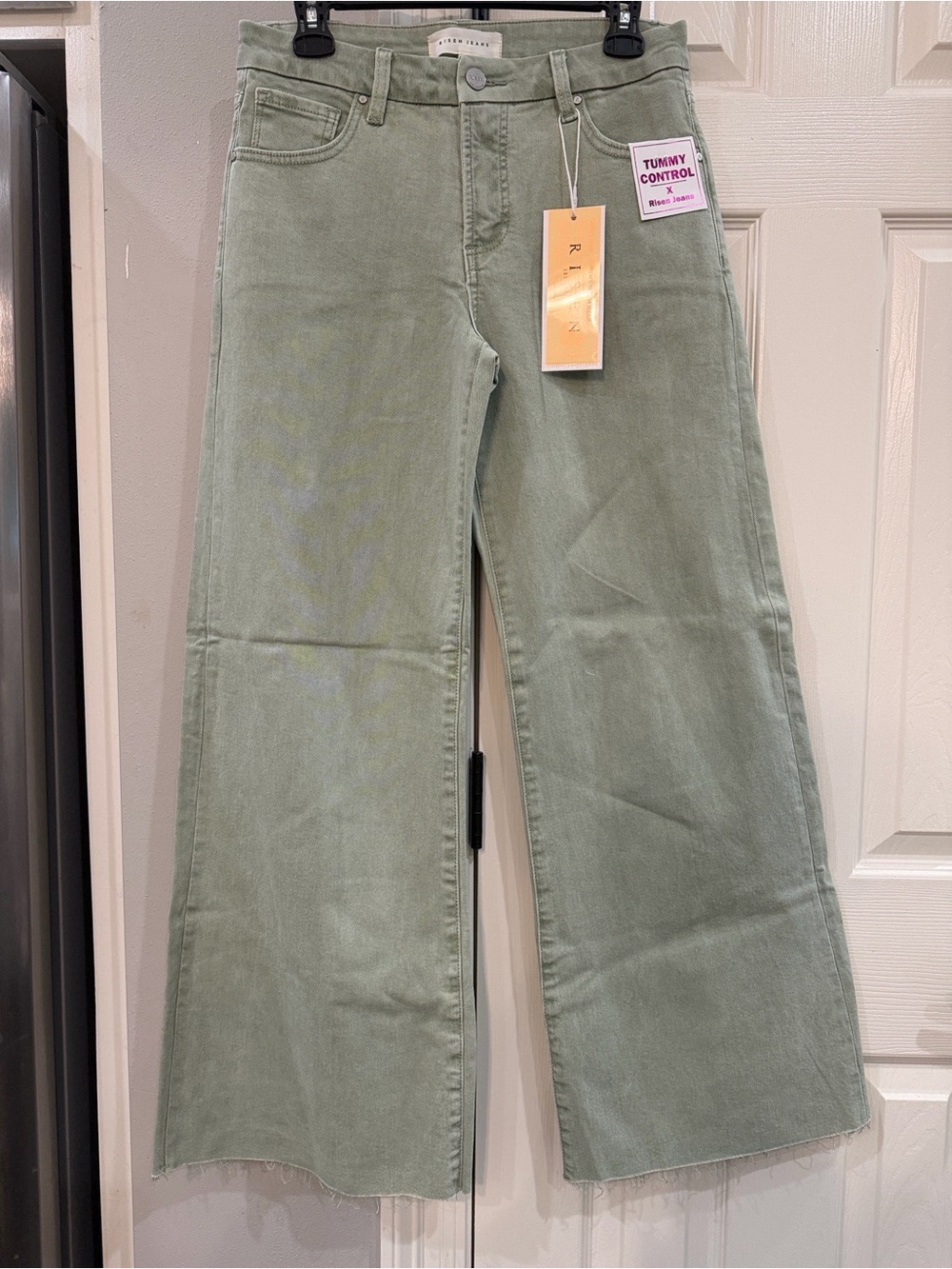 Risen High-Rise Wide Leg Women’s Jeans in Sage Green Sz 9/29